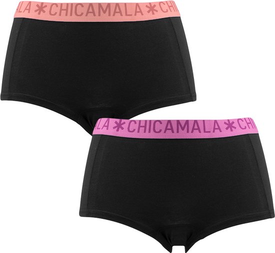 Chicamala dames 2P mini boxershorts basic combi zwart II