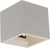 QAZQA box - Industriele Wandlamp voor binnen - 1 lichts - D 115 mm - Grijs - Industrieel - Woonkamer | Slaapkamer | Keuken