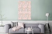 Wanddecoratie Metaal - Aluminium Schilderij Industrieel - Bloemen - Pastel - Collage - 80x120 cm - Dibond - Foto op aluminium - Industriële muurdecoratie - Voor de woonkamer/slaapkamer