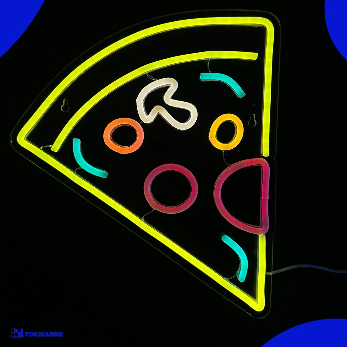Neon Lamp - Pizza - Incl. Ophanghaakjes - Neon Sign - Neon Verlichting - Neon Led Lamp - Wandlamp