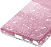 Hoesje Geschikt voor Samsung S24 Ultra Glitter Siliconen Halfstijf Fijn, Roze