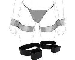 BDSM Bondage Been- en Handboeien - Zwart Harnas - Sexy Lingerie - Stevige Sex Toy - Handboeien - Verstelbaar - Dames / Heren Lingerie - One Size