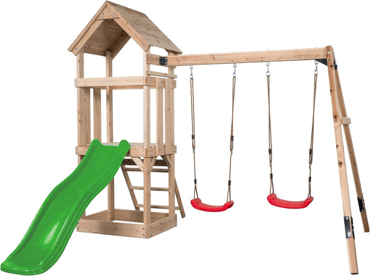 SwingKing Speeltoestel Noa - xxcm - Glijbaan Appelgroen