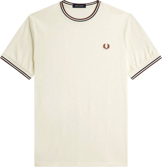 Fred Perry - Twin Tipped T-Shirt - Beige T-Shirt -XL