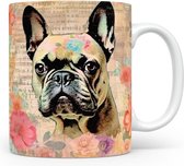 Mok met French Bulldog Beker voor koffie of tas voor thee, cadeau voor dierenliefhebbers, moeder, vader, collega, vriend, vriendin, kantoor