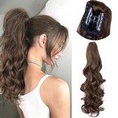 Extensions de queue de cheval marron - Extensions de cheveux à clips - Extension de queue de cheval Brazilian - Extension de cheveux - Postiche - 45 cm