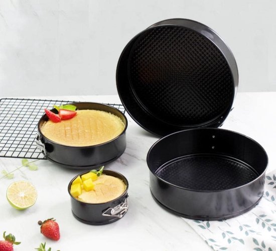 Set De 5 Moules à Gâteaux Relaxdays - Rectangle, Tarte, Kouglof Et À Charnière | Antiadhésif Et Pinceau Inclus
