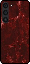 Smartphonica Phone case pour Samsung Galaxy S23 Plus avec imprimé marbre - Coque arrière en TPU design marbre - Rouge / Back Cover adapté pour Samsung Galaxy S23 Plus