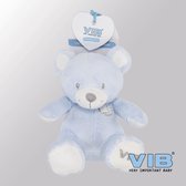 VIB® - Teddybeer medium 35 cm - Blauw - Babykleertjes - Baby cadeau