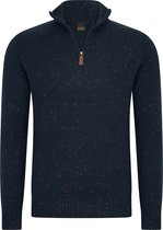 Mario Russo Skipper - Heren Trui - Half Zip - Navy - XXL