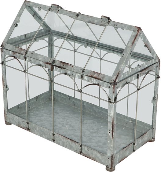 Esschert Design Serre 35,9 x 19 x 32,7 Cm Grijs fer