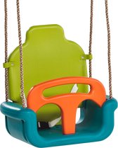 Babyschommel Groeimodel Limoengroen / Turquoise / Oranje met PP Touwen