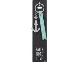Depesche - Sleutelhanger "Do not forget me!" - motief 097 met de tekst "Faith Hope Love"