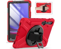 Coverup Tablethoes geschikt voor Samsung Galaxy Tab S10 FE / S9 FE / S9 / S8 / S7 Hoesje - Heavy Duty Case - Rood