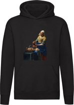 Melk meisje Hoodie - kunst - schilderij - beroemd - kunstenaar - vermeer - unisex - trui - sweater - capuchon