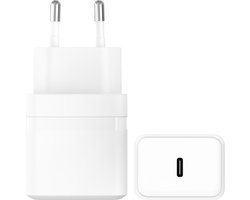 USB C Stekker Oplader Adapter Blokje Oplaadstekker - 20W Snellader - Wit - PD3.0