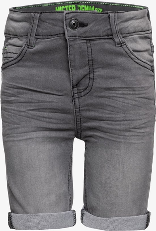 Unsigned jongens denim short grijs - Maat 128