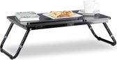 Laptoptafel voor bed, opvouwbare bedtafel,Laptoptafel for your bed, inklapbare laptoptafel - ontbijttafel met inklapbare poten ,40 x 75 x 35 cm,