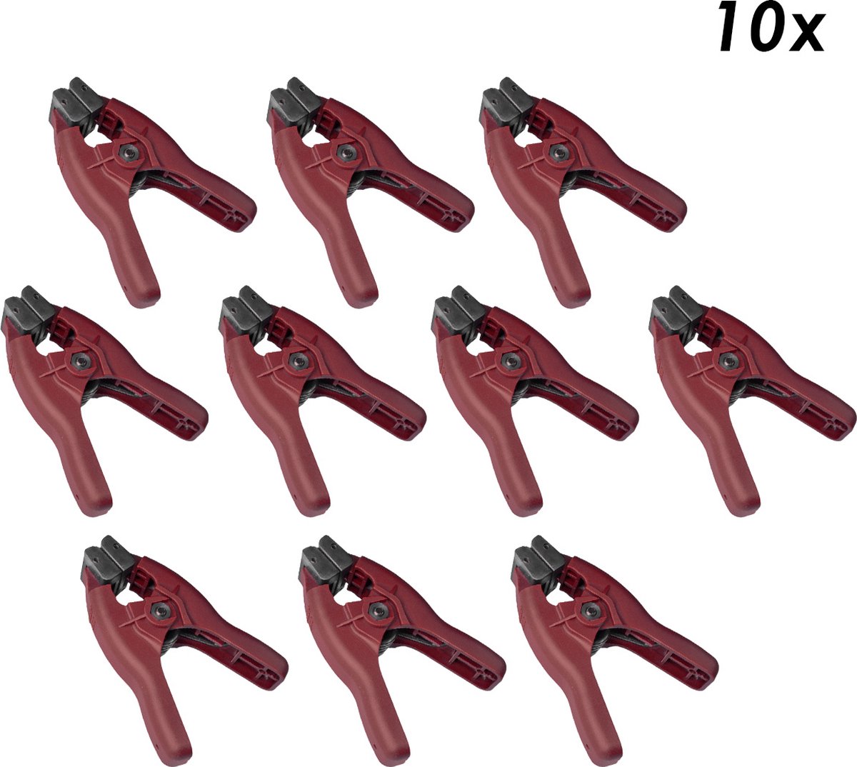 PIHER Lijmklemmen Set - Verstelbare Veerklem - tot 20 kg - Snelspanklem - 5 cm - 10 Stuks