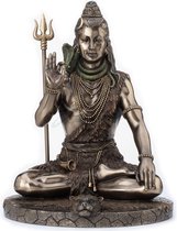 Veronese Design Beeld/figuur - Shiva Mediterend - (hxbxd) ca. 25cm x 19cm x 15,5cm