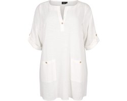 ZIZZI MSIGGA 1/2 TUNIC Dames Tuniek - White - Maat S (42-44)