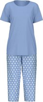 Calida Shell Nights Pyjama 3/4 broek - 399 Blue - maat 40/42 (40-42) - Dames Volwassenen - 100% katoen- 43653-399-40-42
