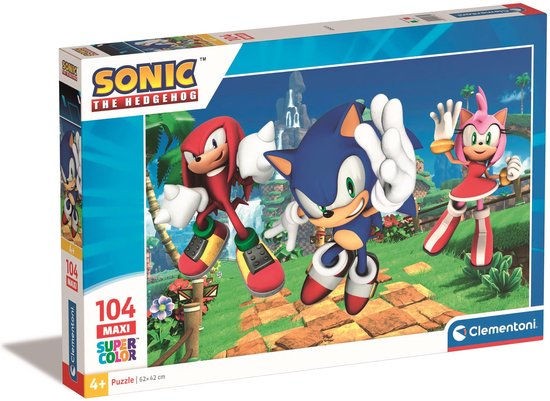 Clementoni - Puzzel - 104 Maxi Stukjes - Sonic - Kinderpuzzel - Vanaf 4 ...