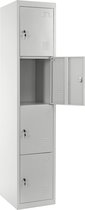 Cosmo Casa Locker - Lockerkast - Waardevolle Spullen Locker - Metaal - 180x38x45cm - Grijs