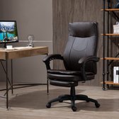 Doring chaise chaise chaise chaise patron chaise ergonomique avec repose-pieds dossier rembourré marron 64 x 64 x 112-120 cm