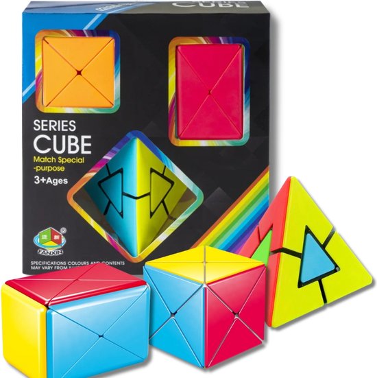 Apeiron Speed Cube - Speed Cube Set Met 3 Kubussen - Breinbrekers - Puzzel Kubus - Magic Cube - Giftset - Cadeau - Voor Kinderen & Volwassenen