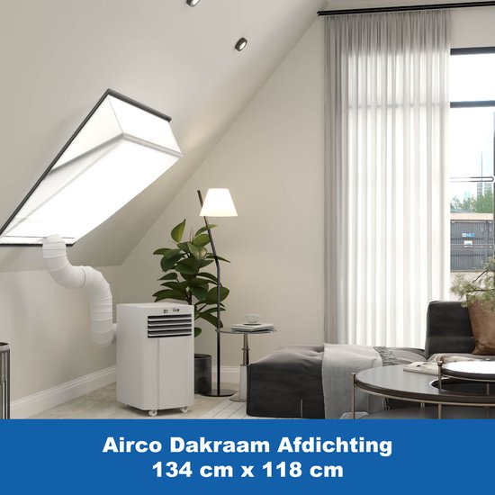 Airco Dakraam Afdichtingskit 134×118 cm voor Velux UK06, Fakro Maat 18 – Mobiele Airco Slang Afsluiting