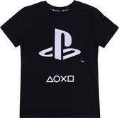 Zwart t-shirt met zilveren PlayStation-print