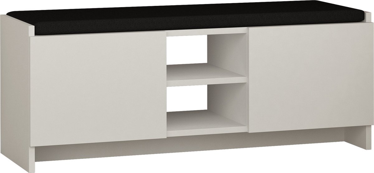 Zulla Schoenenkast | 100% MELAMINE | Wit - Emob - schoenenkast_met_zitbank - Wit - Melamine