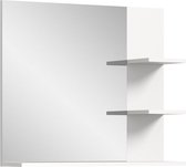 OAPRIRE Witte zwevende wandplanken set van 4 - gemakkelijk uitbreiden van de wandruimte - acryl kleine plank voor slaapkamer, badkamer, keuken, woonkamer, kantoor, speelkamer met kabelclips - 20,5 cm