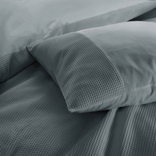 Papillon Deluxe + - Vert Mendoza - Housse de couette - Lits jumeaux - 240x220 / 260 cm + 2 Taies d'oreiller 60 x 70 cm - Katoen percale égyptien