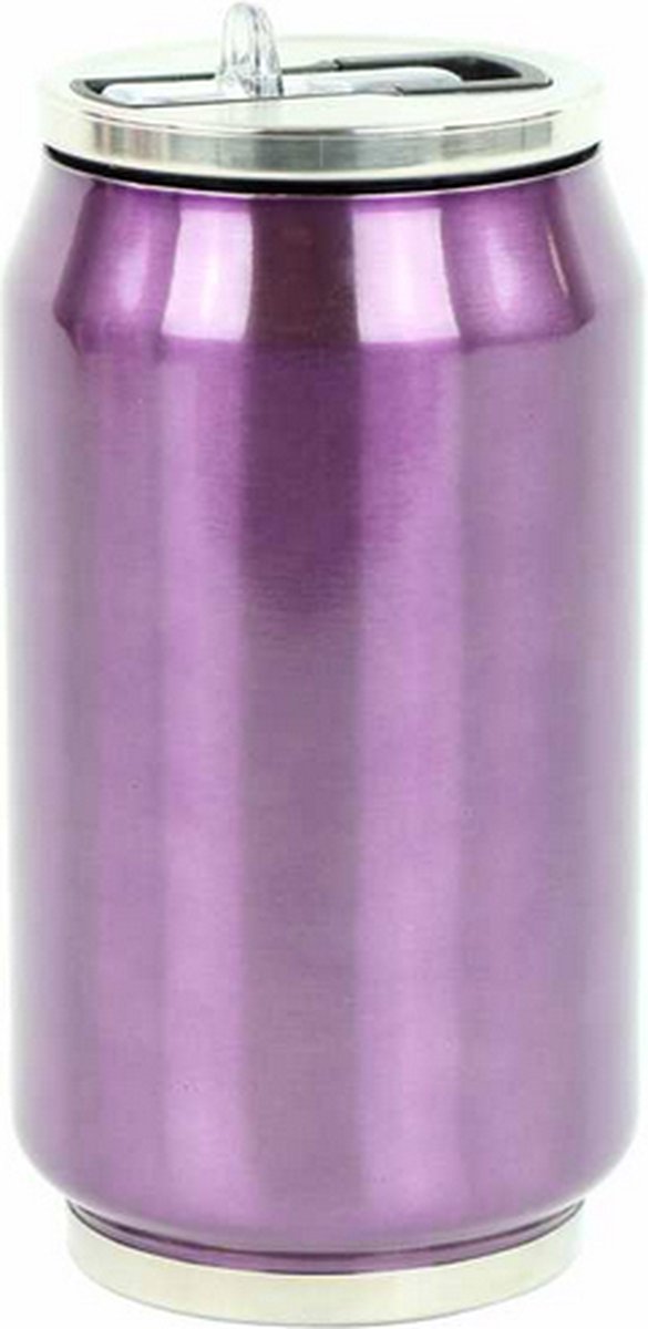 YK Design Thermoskan "Paars" 280ml 13cm, isoleerdoos, dubbelwandig, roestvrij staal, siliconen afdichting, BPA-vrij 1286-7672P
