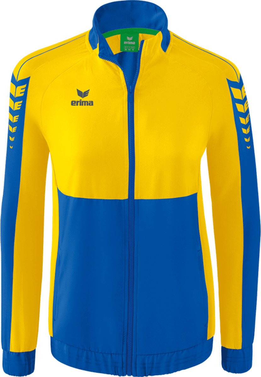 Erima Six Wings Presentatiejack Dames - New Royal / Geel | Maat: 40