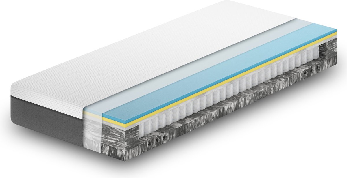 Emma Hybrid Pocketvering Matras - 250 veren p/m2 - 180 x 200 cm - Medium