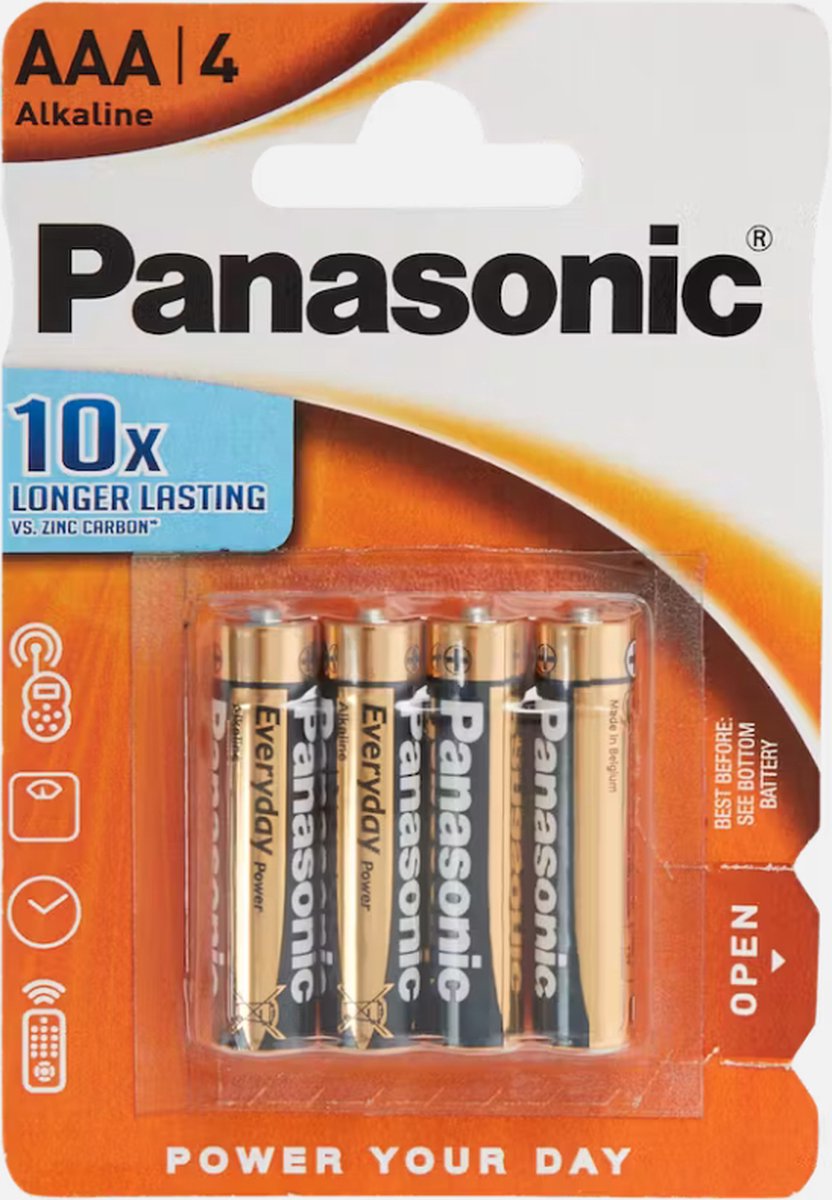 Panasonic AAA Alkaline Batterijen - 10x Langer Durend