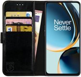 Rosso Element Book Case Wallet Hoesje Geschikt voor OnePlus Nord CE 3 Lite | Portemonnee | 3 Pasjes | Magneetsluiting | Stand Functie | Zwart
