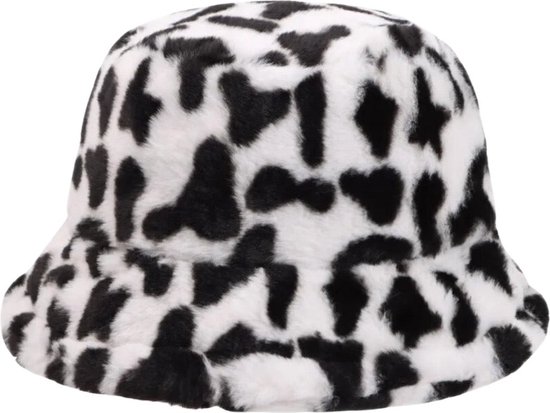 Fluffy Bucket Hat - Luipaard - festival petjes en buckethats