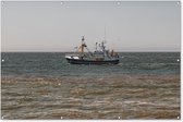 Muurdecoratie Noordzee - Vissersboot - Water - 180x120 cm - Tuinposter - Tuindoek - Buitenposter