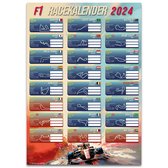 F1 Racekalender 2024 | Poster | 50 x 70 cm | Formule 1 | Blauw