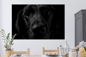 Muurstickers - Sticker Folie - Hond - Huisdier - Zwart - 120x80 cm - Plakfolie - Muurstickers Kinderkamer - Zelfklevend Behang - Zelfklevend behangpapier - Stickerfolie