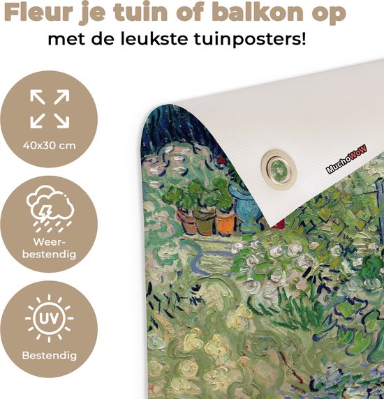 Décoration de Jardin Marguerite Gachet dans le jardin - Peinture de Vincent van Gogh - 40x30 cm