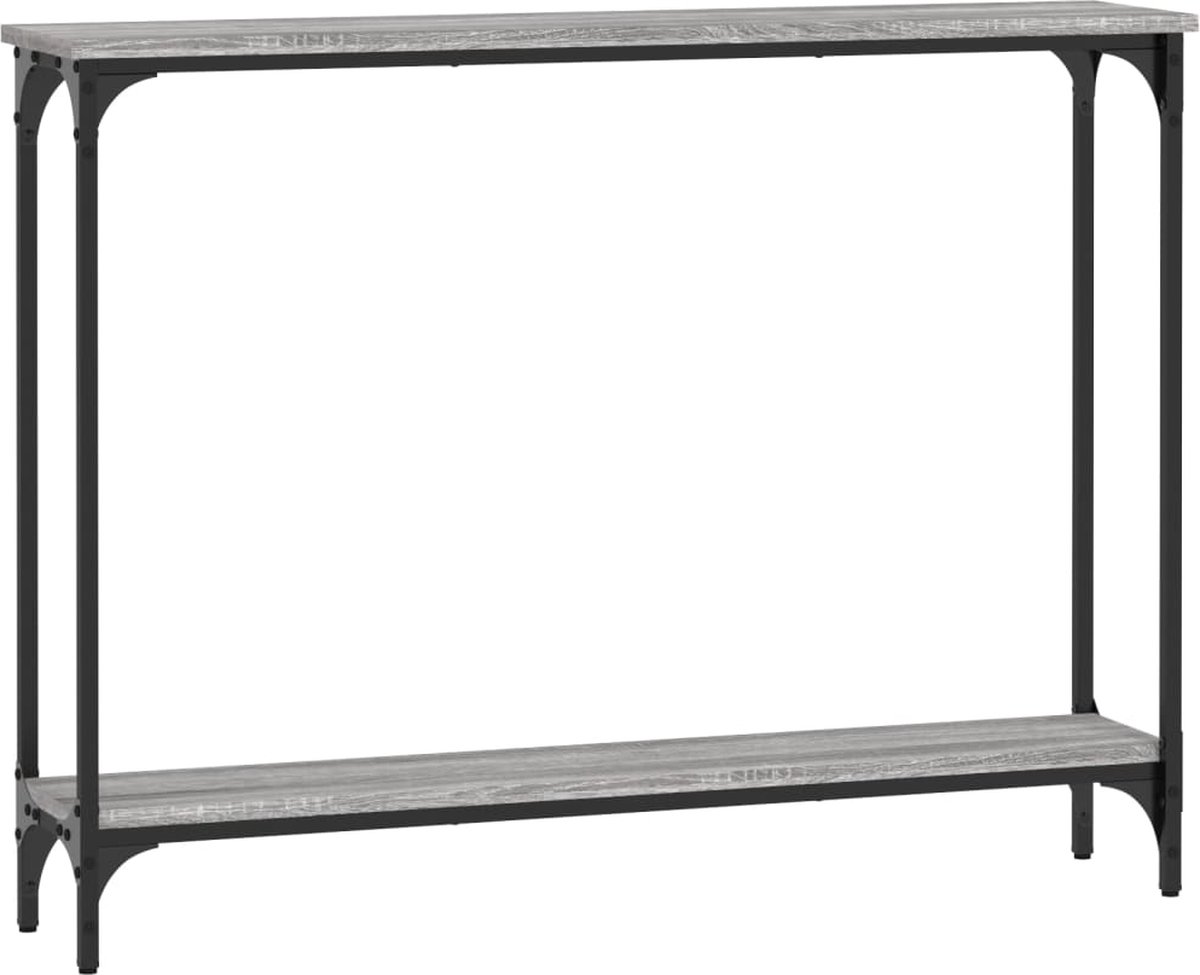 vidaXL Wandtafel - 100x22,5x75 - cm - bewerkt - hout - grijs - sonoma - eikenkleurig