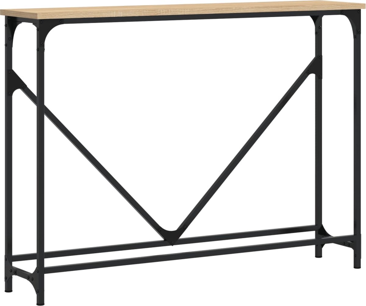 vidaXL Wandtafel - 102x22,5x75 - cm - bewerkt - hout - sonoma - eikenkleurig