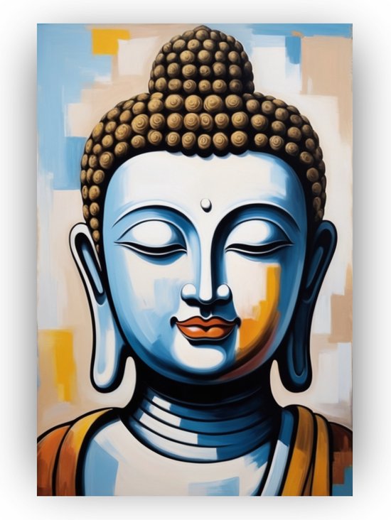 Boeddha poster - Modern poster - Posters boeddha - Vintage posters - Slaapkamer posters - Slaapkamer muurdecoratie - 80 x 120 cm