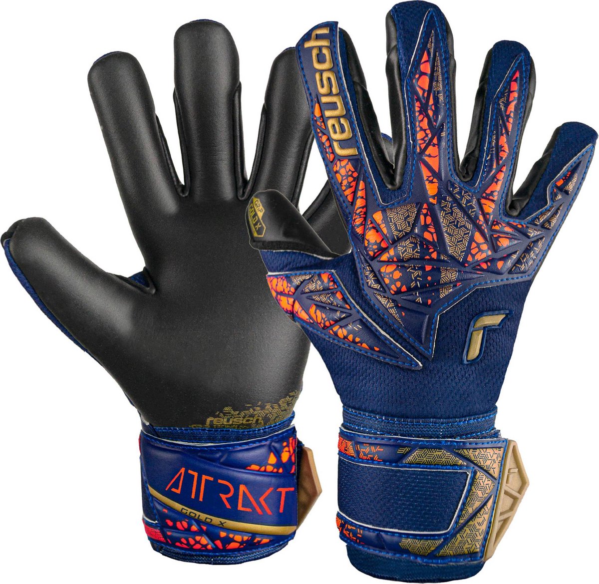 Reusch Attrakt Gold X Doelmanhandschoenen Blauw 8