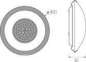 OHANA plafondlamp 18W AC-Led diam 40 metaal/glas/zilver